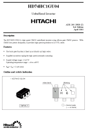 Datasheet HD74HC1GU04 производства Hitachi