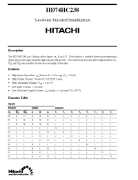 Datasheet HD74HC238 производства Hitachi