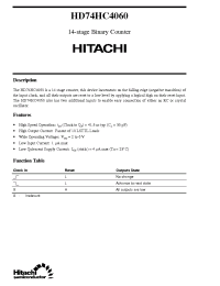 Datasheet HD74HC4060 производства Hitachi