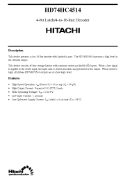 Datasheet HD74HC4514 производства Hitachi