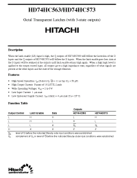 Datasheet HD74HC563 производства Hitachi