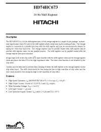 Datasheet HD74HC673 производства Hitachi