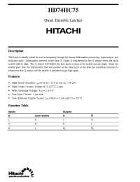 Datasheet HD74HC75 производства Hitachi