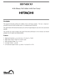 Datasheet HD74HC83 производства Hitachi