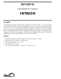 Datasheet HD74HC85 производства Hitachi