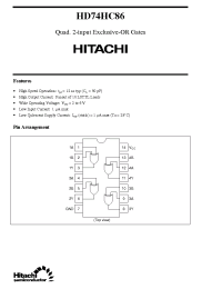 Datasheet HD74HC86 производства Hitachi