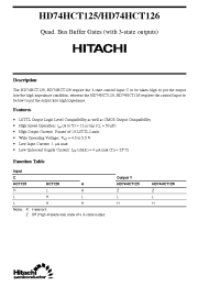 Datasheet HD74HCT126 производства Hitachi