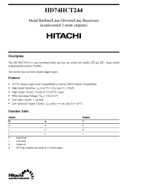 Datasheet HD74HCT244 производства Hitachi