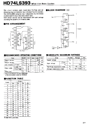 Datasheet HD74LS393 производства Hitachi