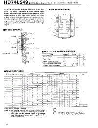 Datasheet HD74LS49FP(SMD) производства Hitachi