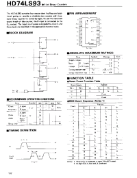 Datasheet HD74LS93 производства Hitachi