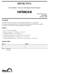 Datasheet HD74LV07A производства Hitachi