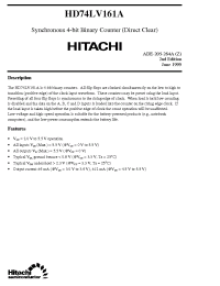 Datasheet HD74LV161A производства Hitachi