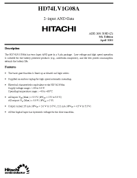 Datasheet HD74LV1G08A производства Hitachi