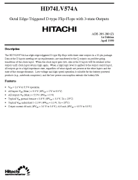 Datasheet HD74LV574A производства Hitachi