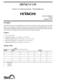 Datasheet HD74LVC139 производства Hitachi