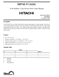 Datasheet HD74LVC16241 производства Hitachi