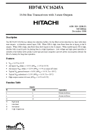 Datasheet HD74LVC16245A производства Hitachi