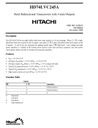 Datasheet HD74LVC245AT производства Hitachi