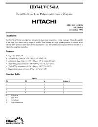Datasheet HD74LVC541 производства Hitachi