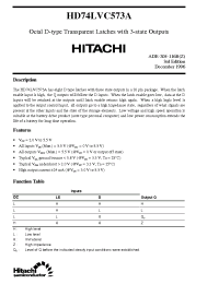 Datasheet HD74LVC573A производства Hitachi