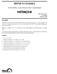 Datasheet HD74LVCZ16240A производства Hitachi