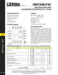 Datasheet HMC349LP4C производства Hittite