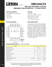 Datasheet HMC444LP4 производства Hittite