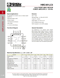 Datasheet HMC451LC3 производства Hittite