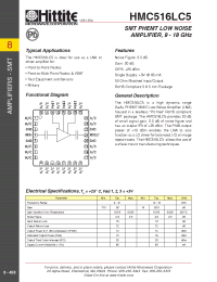 Datasheet HMC516LC5 производства Hittite