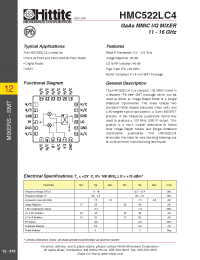 Datasheet HMC522LC4 производства Hittite