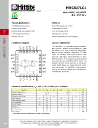Datasheet HMC527LC4 производства Hittite