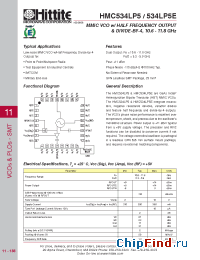 Datasheet HMC534LP5E производства Hittite