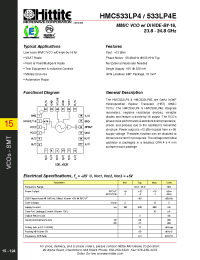 Datasheet HMC535LP4E производства Hittite