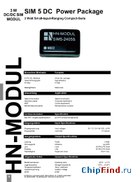 Datasheet SIM5-0512S производства HN Electronic