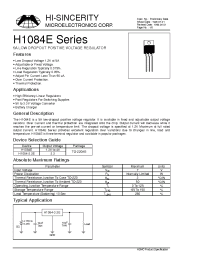 Datasheet H1084-3.3E manufacturer Hi-Sincerity