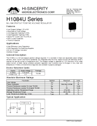 Datasheet H1084-3.3U manufacturer Hi-Sincerity