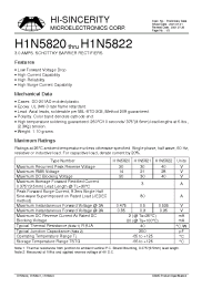 Datasheet H1N5822 manufacturer Hi-Sincerity