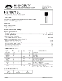 Datasheet H2N6718L manufacturer Hi-Sincerity