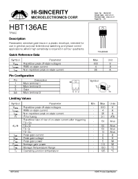 Datasheet HBT136AE manufacturer Hi-Sincerity