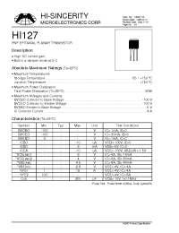 Datasheet HI127 manufacturer Hi-Sincerity