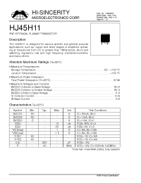 Datasheet HJ45H11 manufacturer Hi-Sincerity
