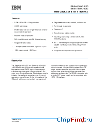 Datasheet IBM041816CHLBC manufacturer IBM