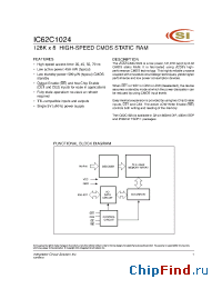 Datasheet IC62C1024-35Q manufacturer ICSI