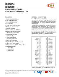Datasheet IC80C54-12PQ производства ICSI