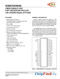 Datasheet IC89C54-12PQ производства ICSI