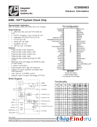 Datasheet ICS950403 производства ICSI