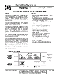 Datasheet ICS1893BYI-10LF производства ICST