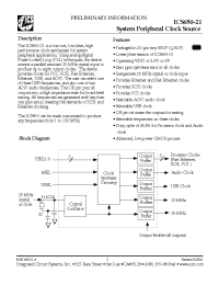 Datasheet ICS650R-21I производства ICST