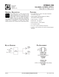 Datasheet ICS843AG-106LF производства ICST
